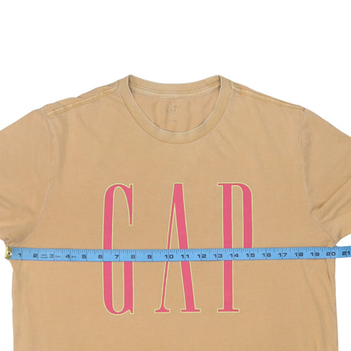 GAP Womens Beige Short Sleeve Basic Logo T-Shirt Size M