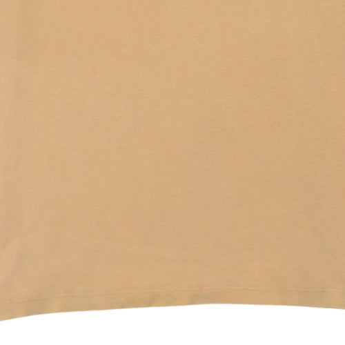 GAP Womens Beige Short Sleeve Basic Logo T-Shirt Size M