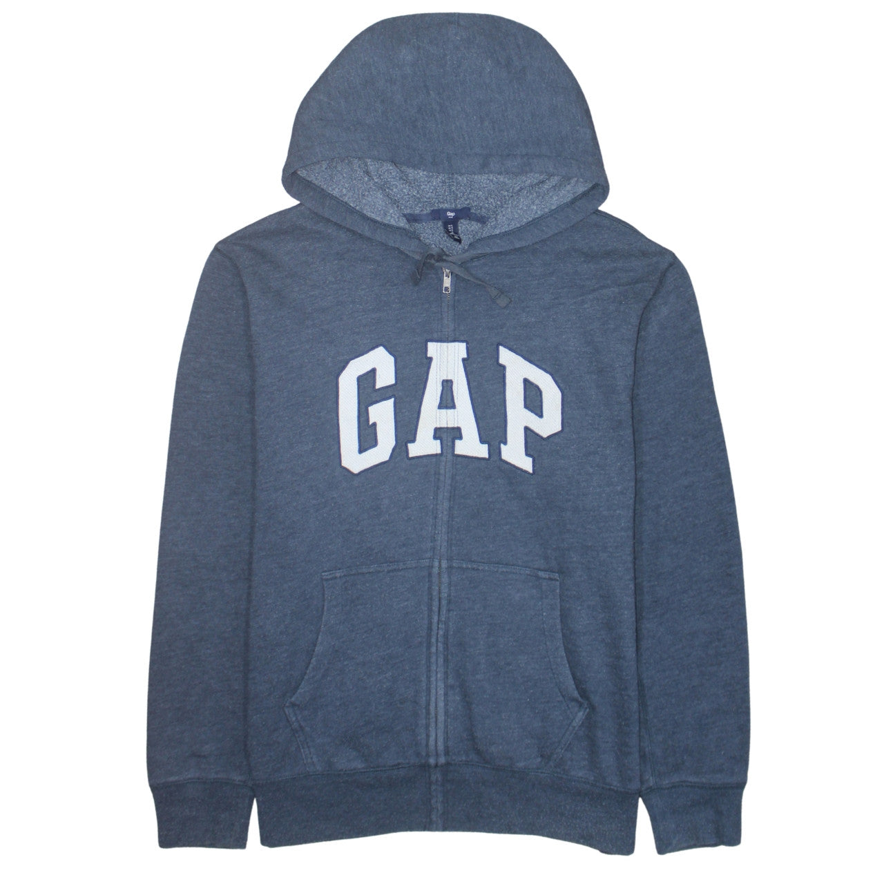 GAP Women Blue Full Zip Hoodie Large Cotton Blend Casual