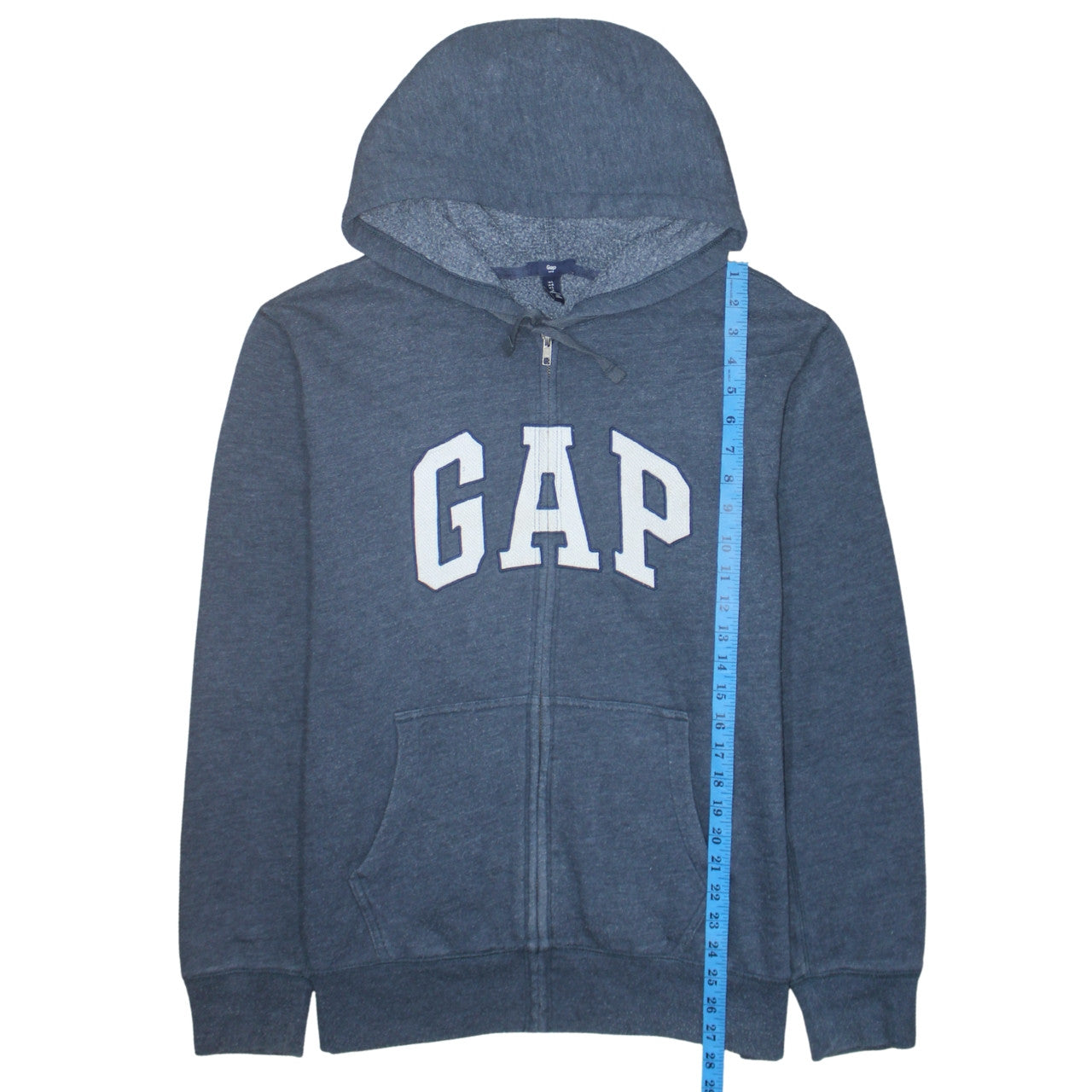 GAP Women Blue Full Zip Hoodie Large Cotton Blend Casual