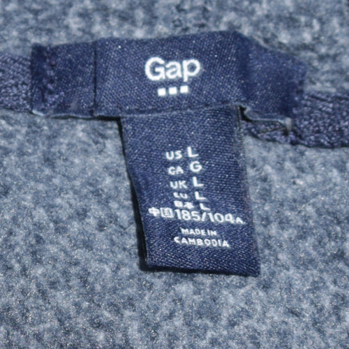 GAP Women Blue Full Zip Hoodie Large Cotton Blend Casual