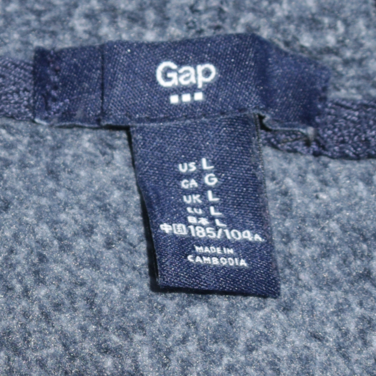 GAP Women Blue Full Zip Hoodie Large Cotton Blend Casual
