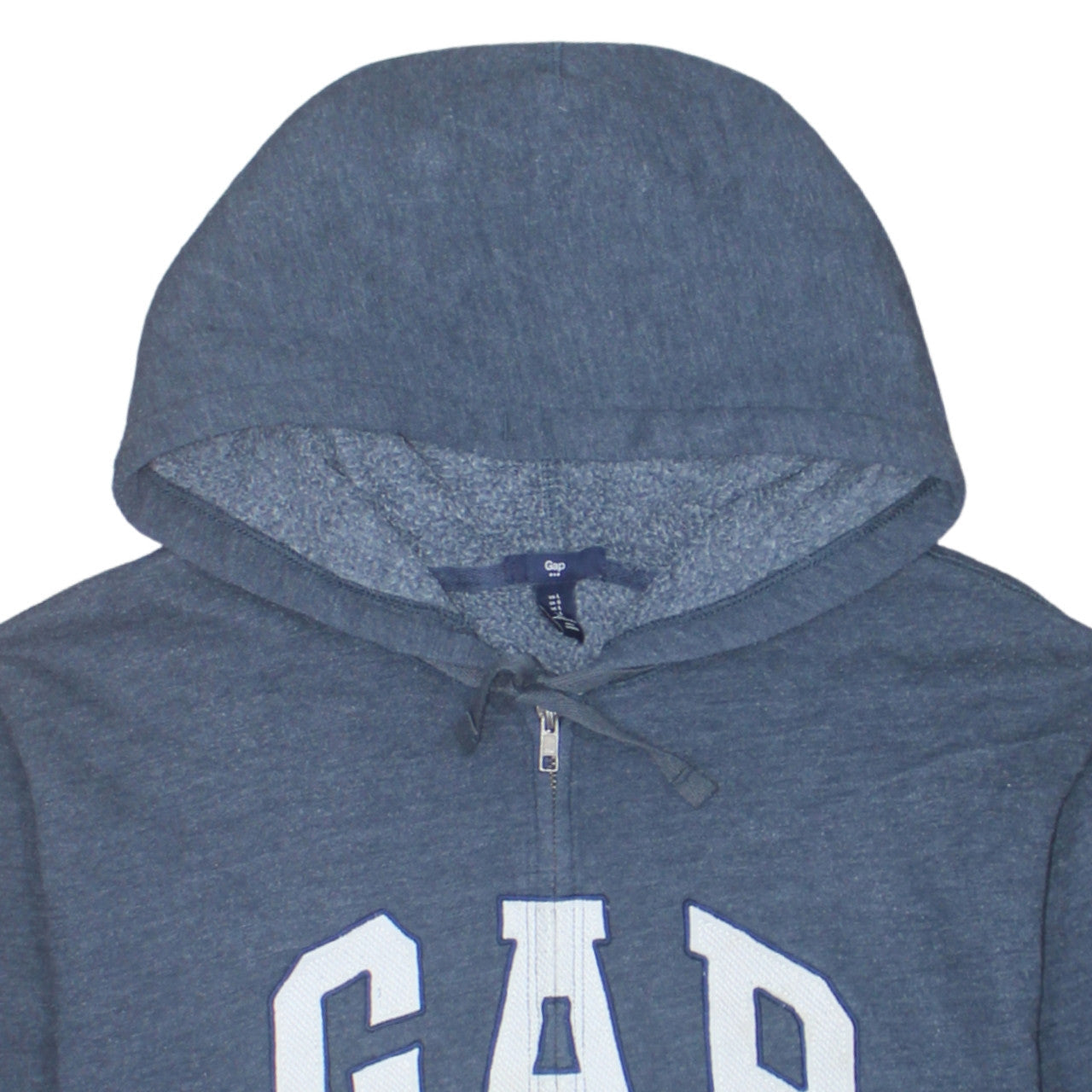 GAP Women Blue Full Zip Hoodie Large Cotton Blend Casual