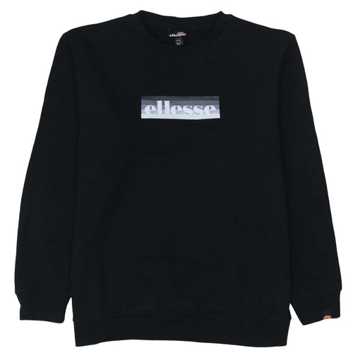 Ellesse Women Black XXL Pullover Sweatshirt Logo Cotton Blend