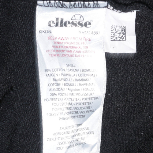 Ellesse Women Black XXL Pullover Sweatshirt Logo Cotton Blend
