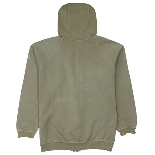 Adidas Men's Beige Full Zip Hoodie L Fleece Logo Sportswear