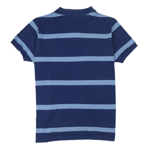 Ralph Lauren Men's Blue Striped Cotton Polo Shirt XL