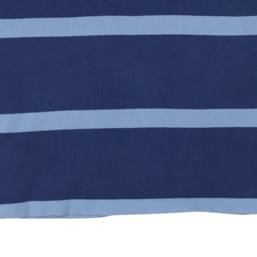 Ralph Lauren Men's Blue Striped Cotton Polo Shirt XL