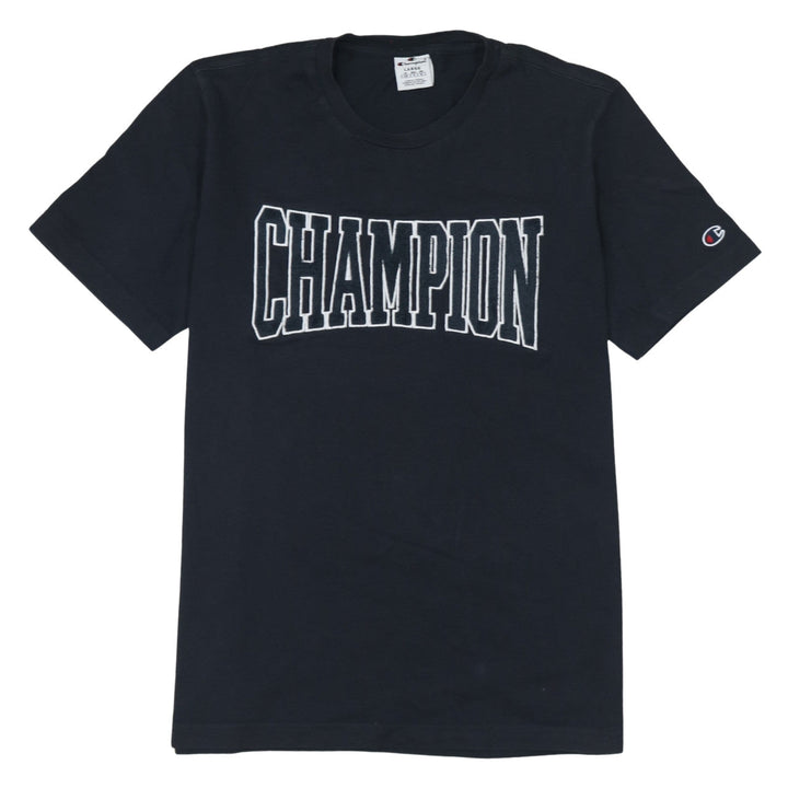 Champion Men’s Black Graphic Logo Short Sleeve Crew Neck T-Shirt Size L