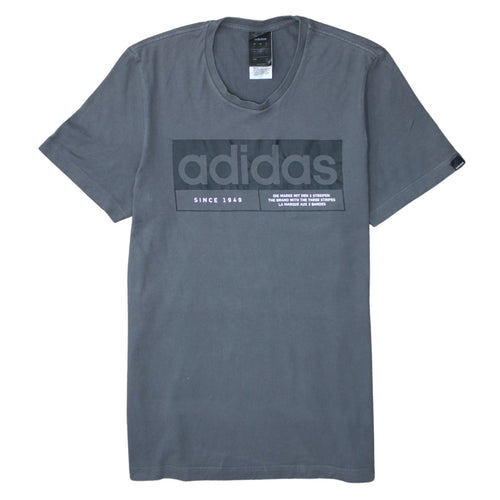 Adidas Men's Grey Graphic Logo T-Shirt Size S Short Sleeve Cotton