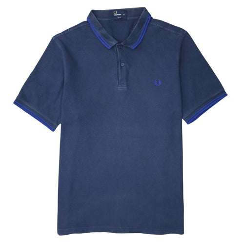 Fred Perry Men's Blue Slim Fit Polo Shirt 2XL Cotton