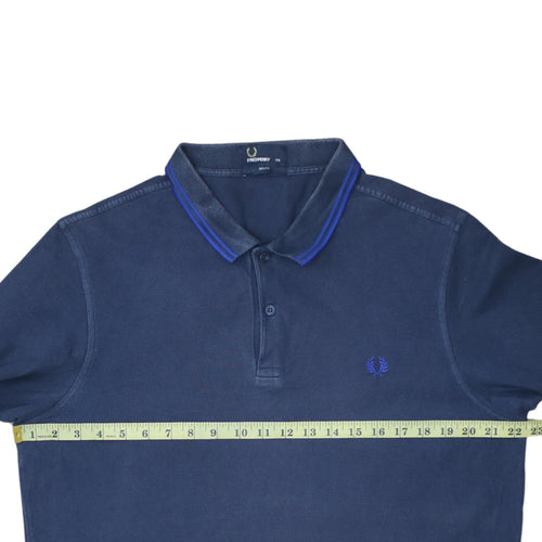 Fred Perry Men's Blue Slim Fit Polo Shirt 2XL Cotton
