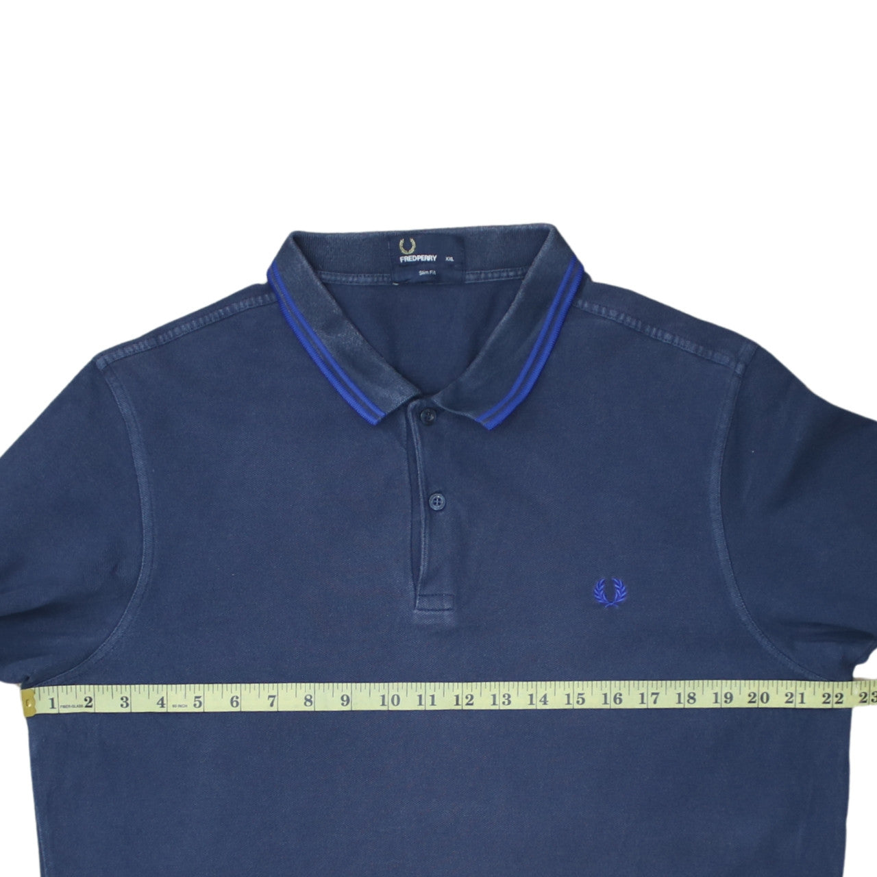 Fred Perry Men's Blue Slim Fit Polo Shirt 2XL Cotton