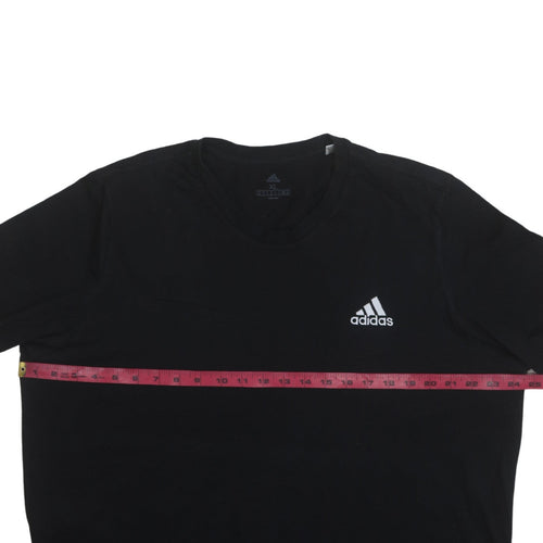 Adidas Men's Black XL Crew Neck Short Sleeve Sports T-Shirt