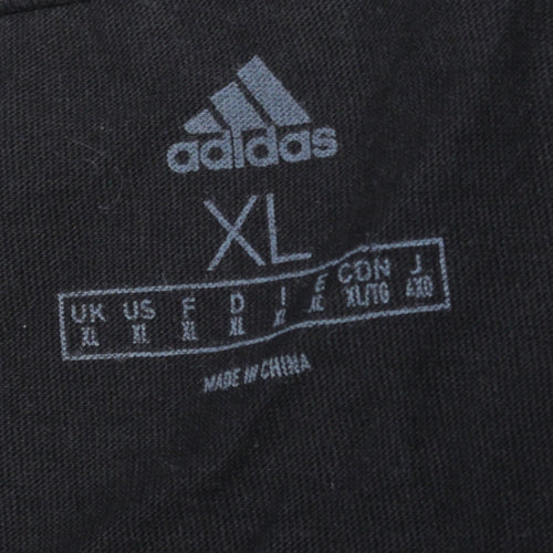 Adidas Men's Black XL Crew Neck Short Sleeve Sports T-Shirt