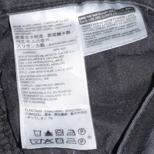 Levi's Women Black 710 Super Skinny Jeans Size 28