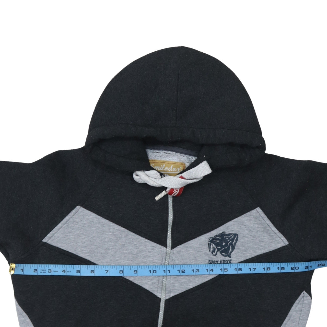 Smilodox Men's Black Full Zip Hoodie M Sports Gym Fleece
