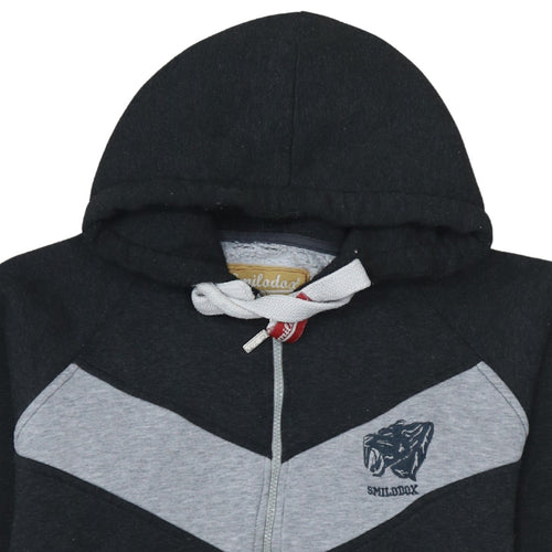 Smilodox Men's Black Full Zip Hoodie M Sports Gym Fleece