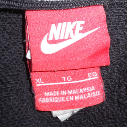 Nike Men's Black Pullover Hoodie XL Cotton Fleece Sportswear
