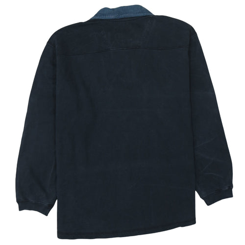 Crew Clothing Co. Men’s Blue 1/4 Zip Cotton Sweatshirt 2XL Regular Fit