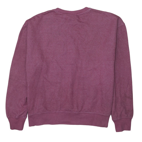 Disney Women Purple Stitch Sweatshirt Size 10/12 UK S Crew Neck