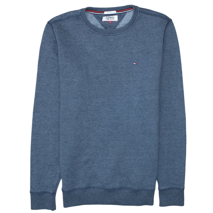Tommy Jeans Men's Blue Regular Fit Cotton Blend Sweatshirt Size S