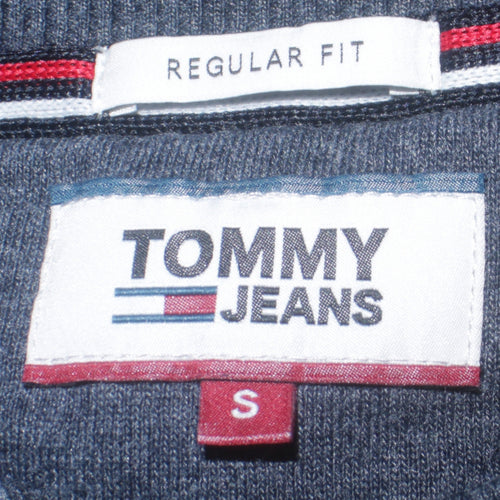 Tommy Jeans Men's Blue Regular Fit Cotton Blend Sweatshirt Size S