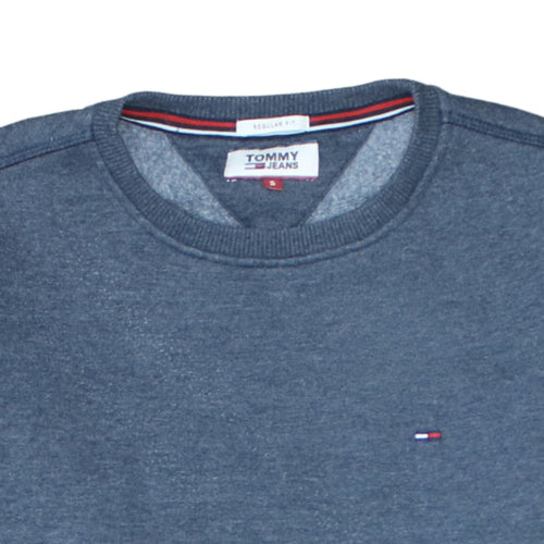 Tommy Jeans Men's Blue Regular Fit Cotton Blend Sweatshirt Size S