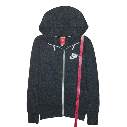 Nike Women Black Full Zip Hoodie Small Cotton Blend