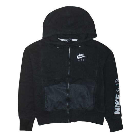 Nike Air Black Full Zip Hoodie Women's Small Cotton Blend