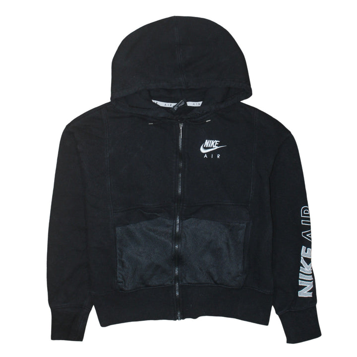 Nike Air Black Full Zip Hoodie Women's Small Cotton Blend
