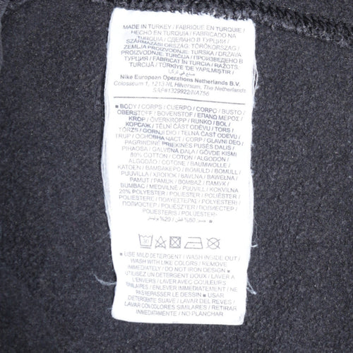 Nike Air Black Full Zip Hoodie Women's Small Cotton Blend