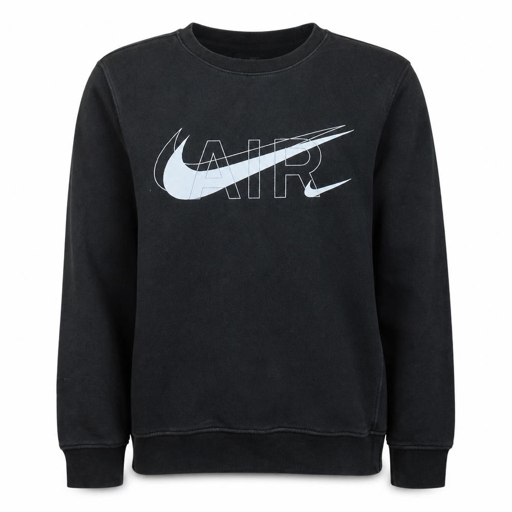Front view of Nike Women's Black AIR Logo Pullover Sweatshirt XS