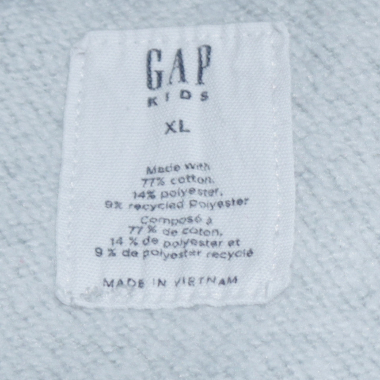 GAP Kids Boys Grey Full Zip Hoodie XL 12-13 Years Cotton Blend