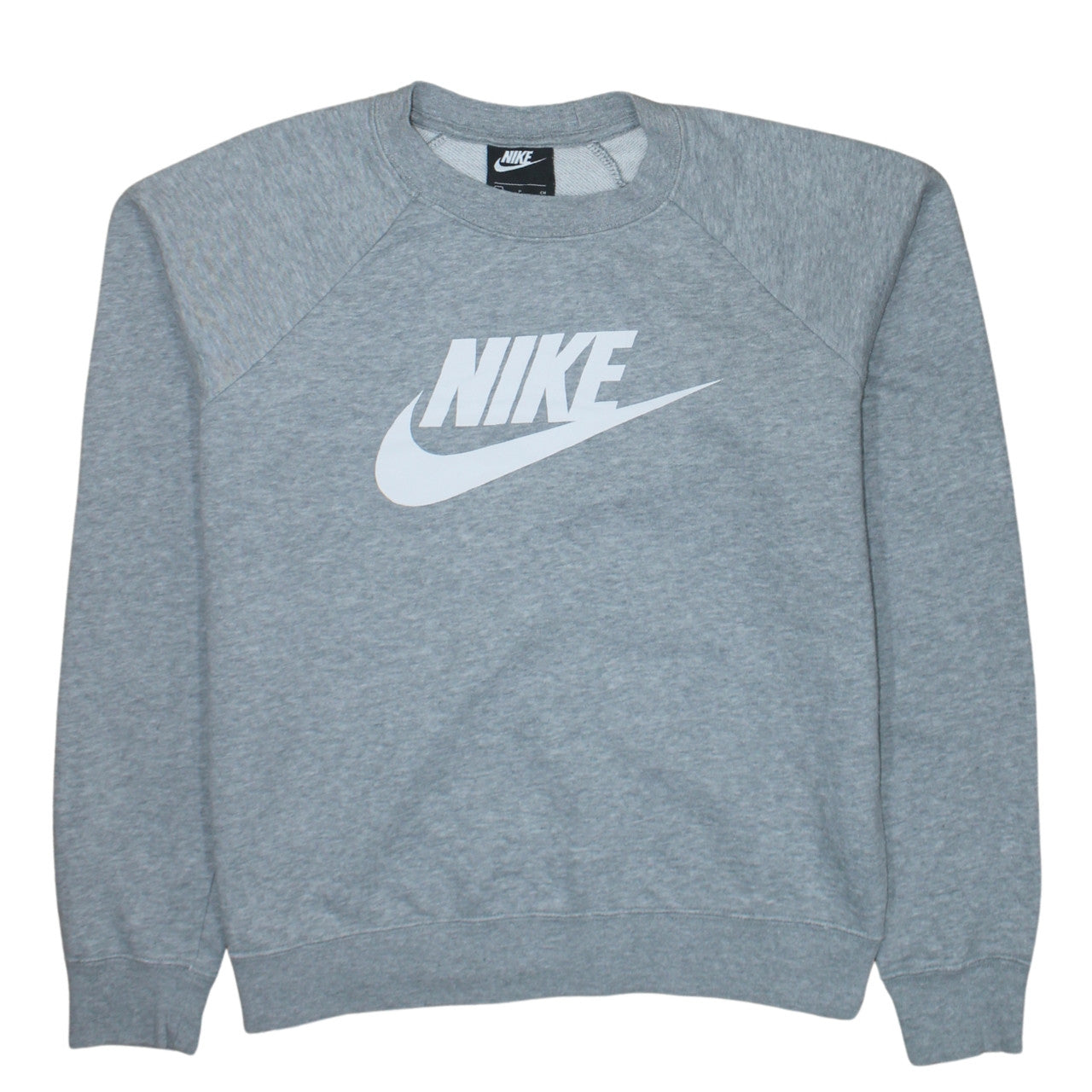 Nike Women Grey Small Crew Neck Pullover Sweatshirt