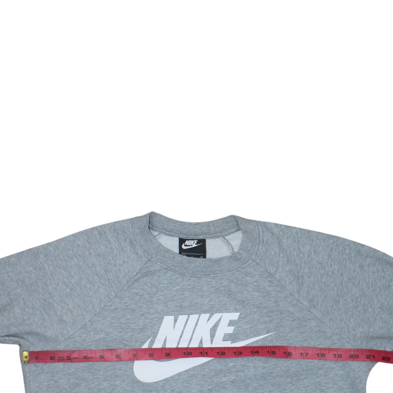 Nike Women Grey Small Crew Neck Pullover Sweatshirt