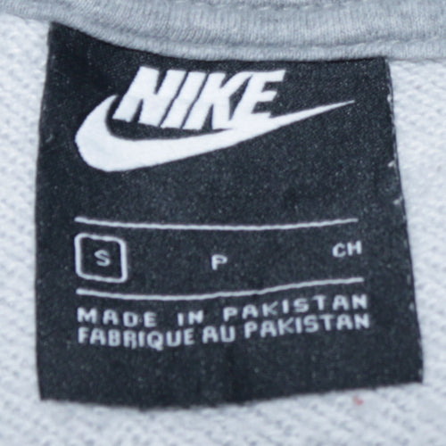 Nike Women Grey Small Crew Neck Pullover Sweatshirt