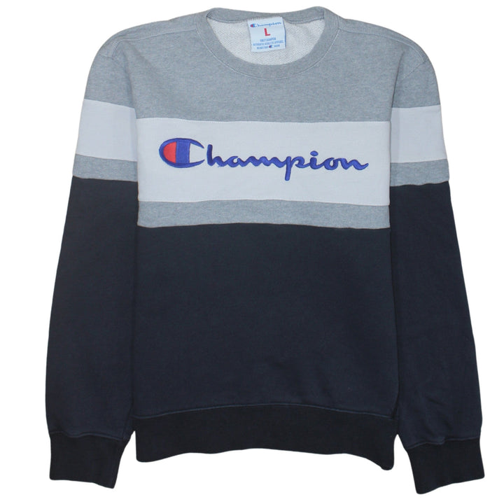 Champion Men’s Grey Colour Block Crew Neck Sweatshirt Size L