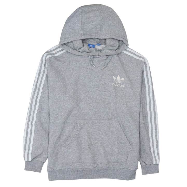 Adidas Womens Grey 3XL Pullover Hoodie with 3 Stripes Logo Classic Style