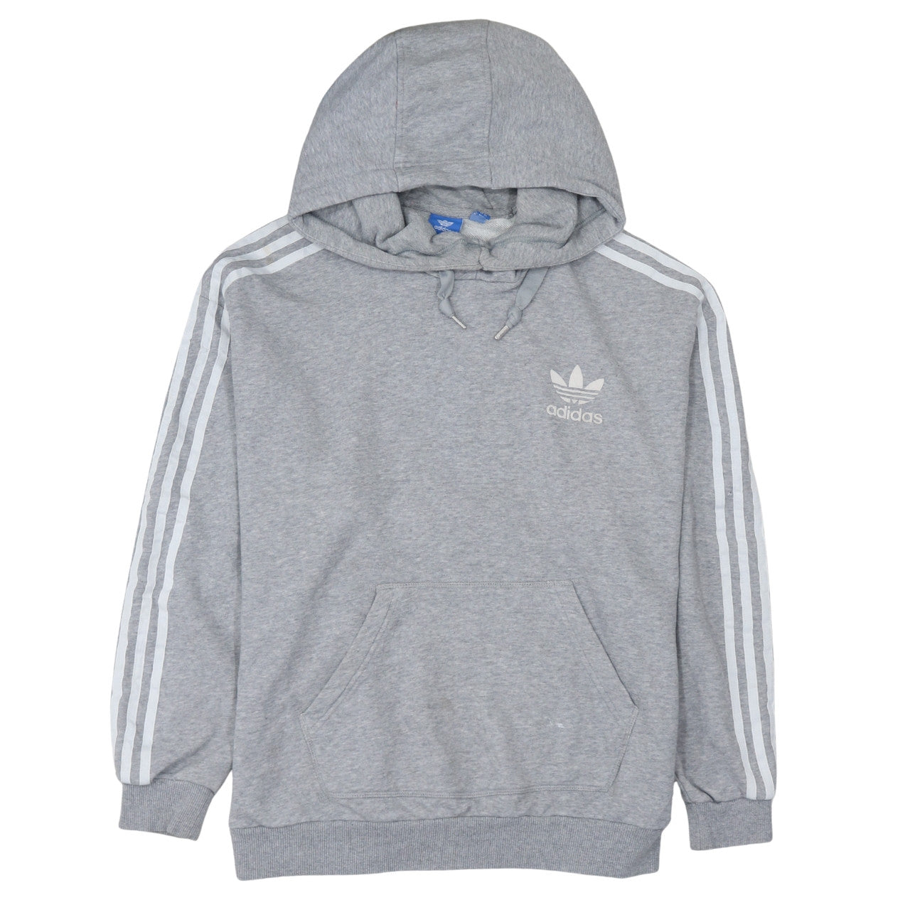 Adidas Womens Grey 3XL Pullover Hoodie with 3 Stripes Logo Classic Style