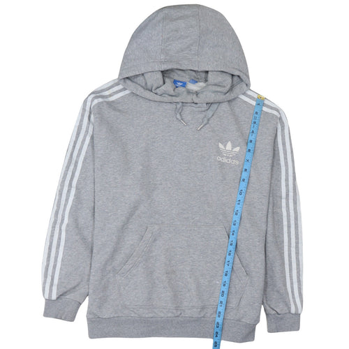 Adidas Womens Grey 3XL Pullover Hoodie with 3 Stripes Logo Classic Style