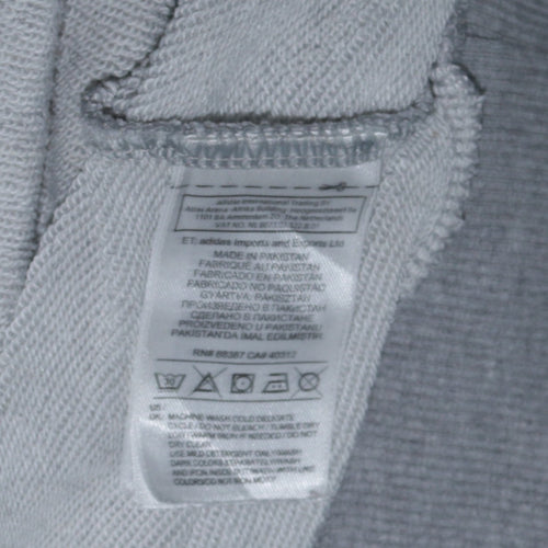 Adidas Womens Grey 3XL Pullover Hoodie with 3 Stripes Logo Classic Style