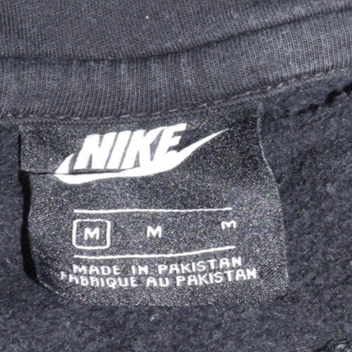 Nike Men's Black Pullover Hoodie M Regular Fit Fleece Sweatshirt