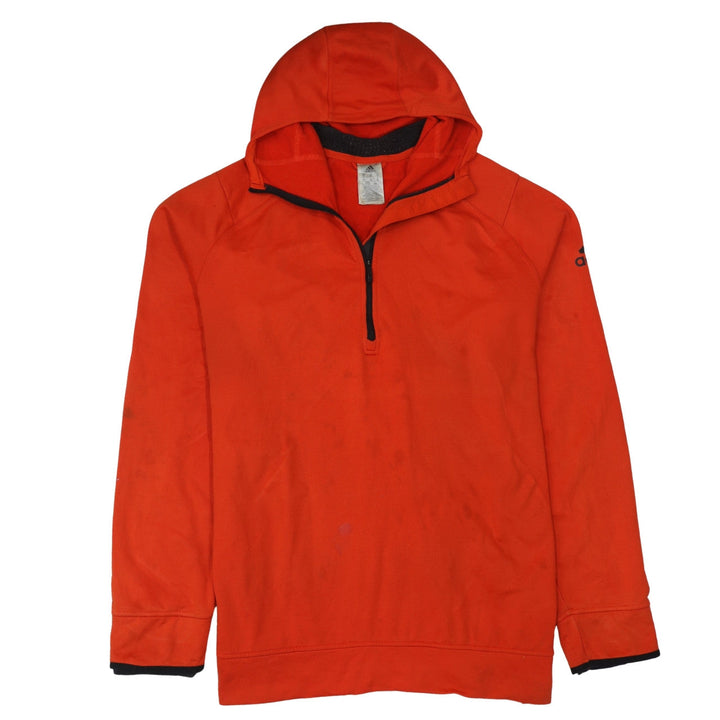 Adidas Men's Orange XL 1/2 Zip Pullover Hoodie