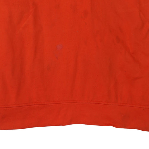 Adidas Men's Orange XL 1/2 Zip Pullover Hoodie