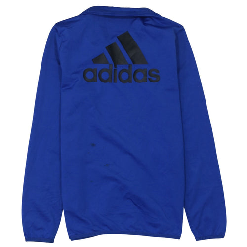 Adidas Boys Blue Full Zip Sweatshirt 13-14 Years Athletic Style
