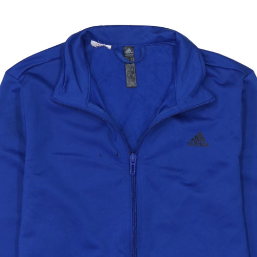 Adidas Boys Blue Full Zip Sweatshirt 13-14 Years Athletic Style
