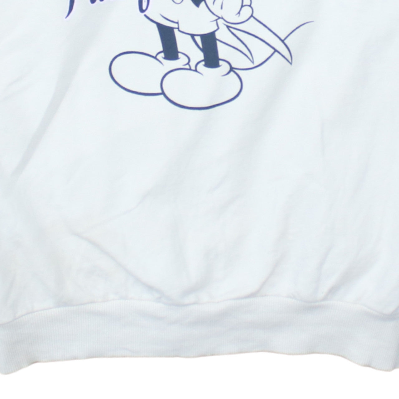 Disney Women White Mickey Mouse Print Sweatshirt Size 14 XL