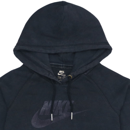 Nike Womens Black Pullover Hoodie Size S 8/10 Sportswear Logo Sweatshirt
