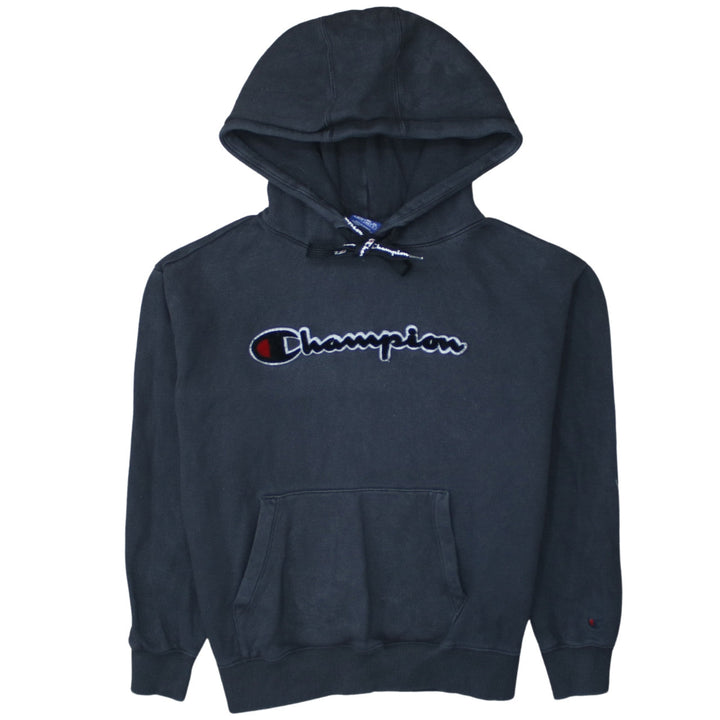 Champion Womens Black XS Pullover Hoodie Cotton Embroidered Logo